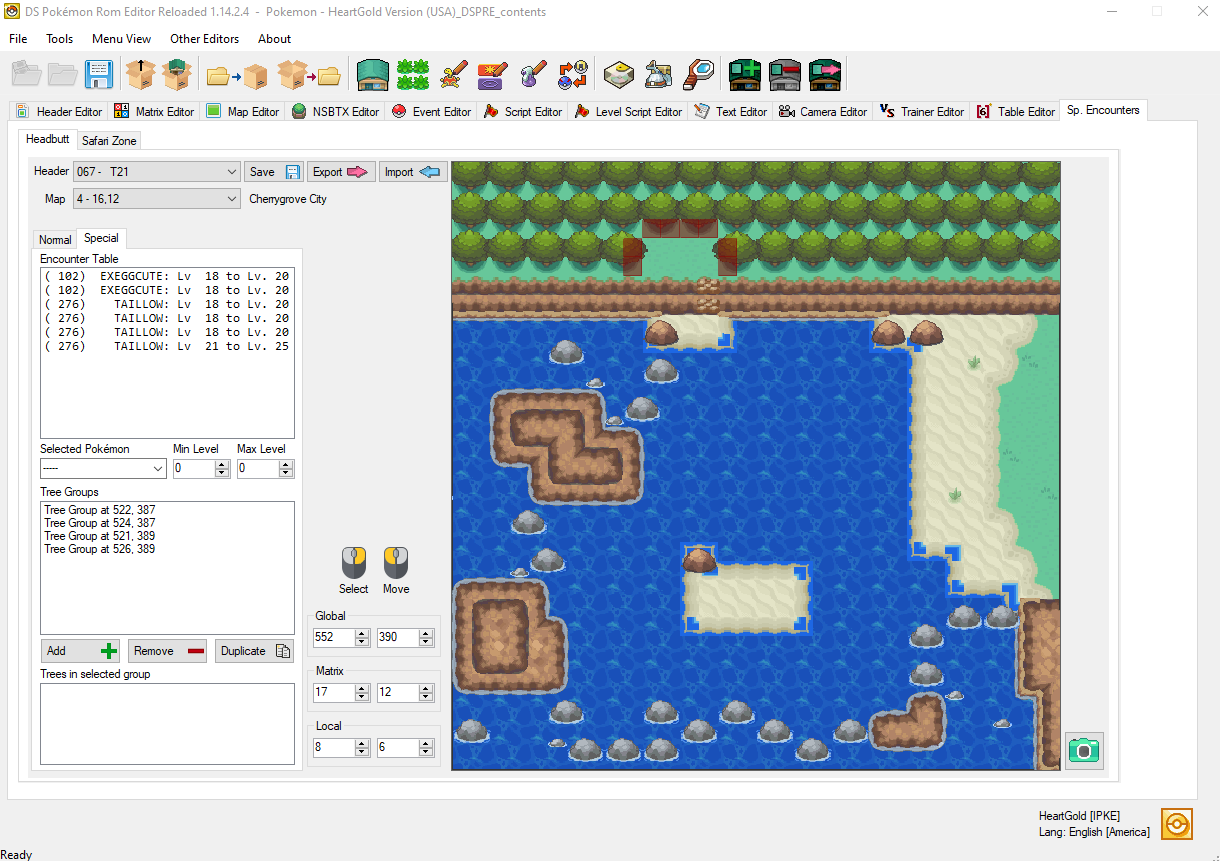 DSPRE Headbutt Editor Overview